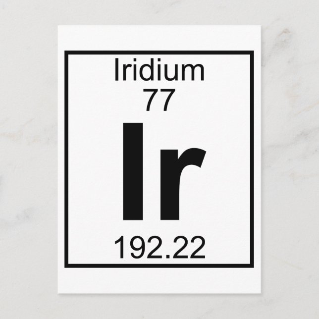 Element 077 - Ir - Iridium (Full) Postcard (Front)