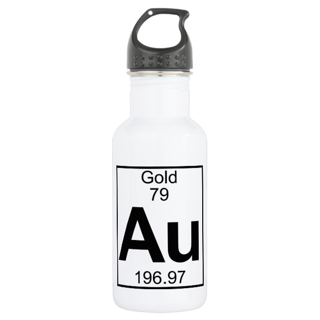 Element 079 - Au - Gold (Full) Water Bottle (Front)