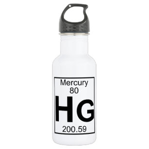 Element 080 - Hg - Mercury (Full) Stainless Steel Water Bottle