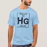 Element 080 - Hg - Mercury (Full) T-Shirt<br><div class="desc">The eightieth element (Mercury) from the Periodic table. Full version. Great gift for e.g. a 80th birthday.</div>