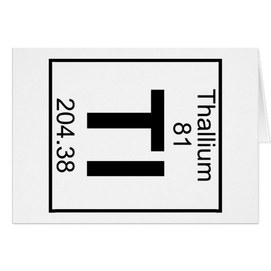 Element 081 - Tl - Thallium (Full) Cards (Front Horizontal)