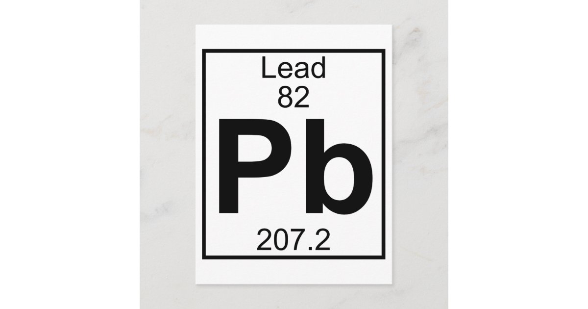 Element 082 - Pb - Lead (Full) Postcard | Zazzle