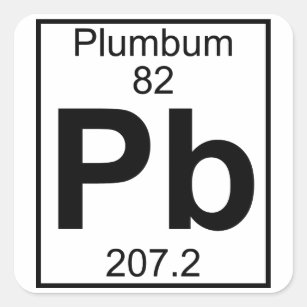 Element 082 Pb Plumbum Full Square Sticker