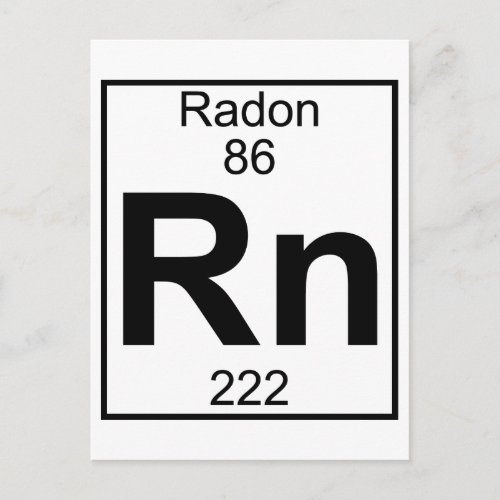 Element 086 _ Rn _ Radon Full Postcard
