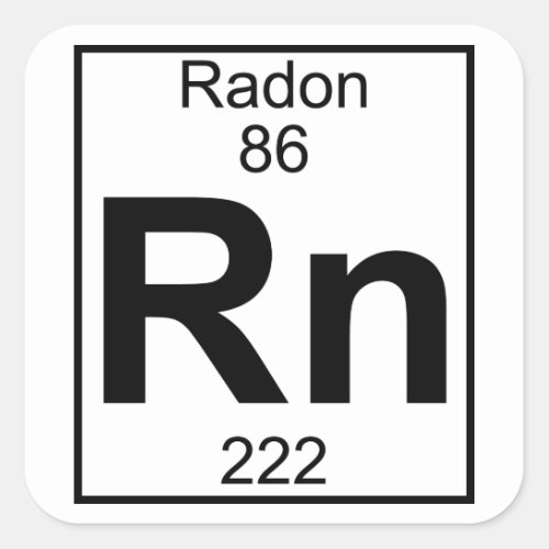 Element 086 _ Rn _ Radon Full Square Sticker