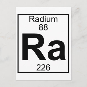 Element 088 - Ra - Radium (Full) Postcard