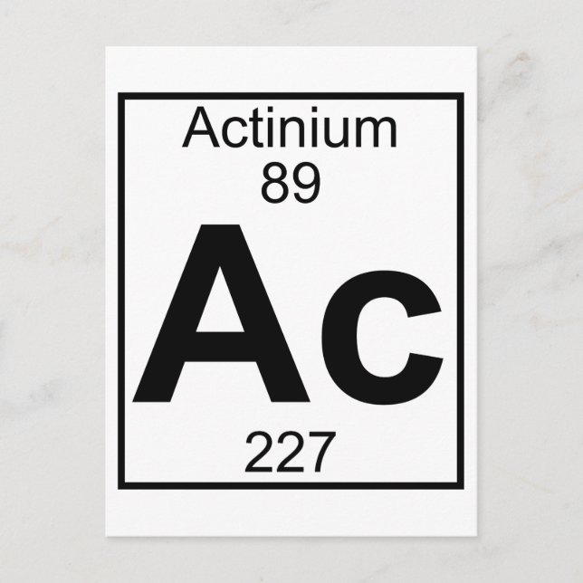 Element 089 - Ac - Actinium (Full) Postcard (Front)