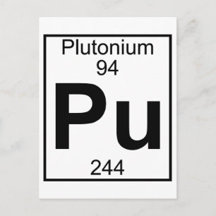 Element 094 - Pu - Plutonium (Full) Postcard