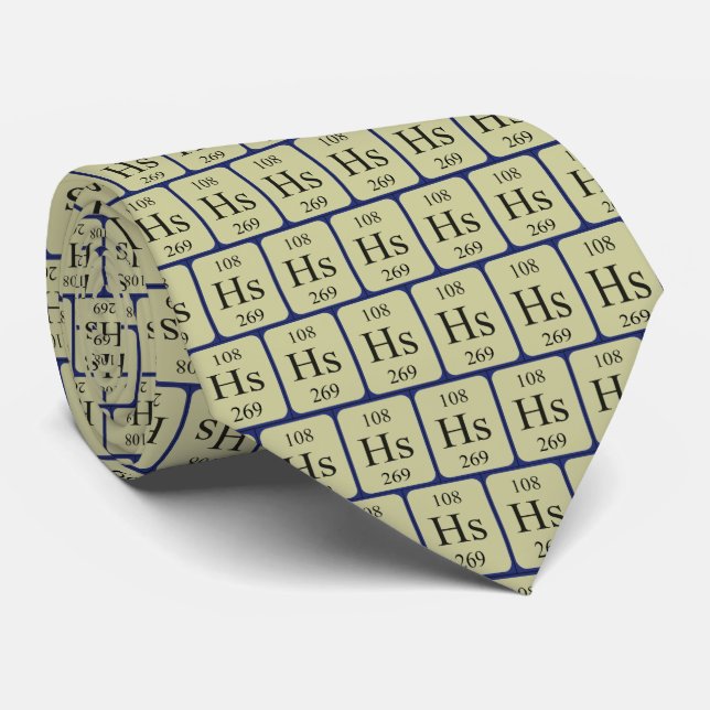 Element 108 Hassium tie Transparent graphics (Rolled)