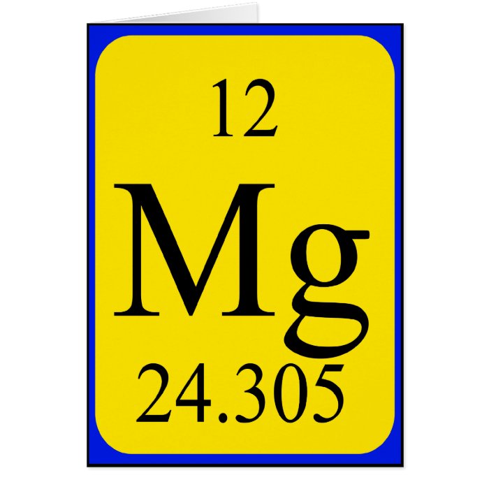 Element 12 card   Magnesium