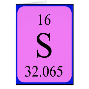 Element 16 card - Sulfur