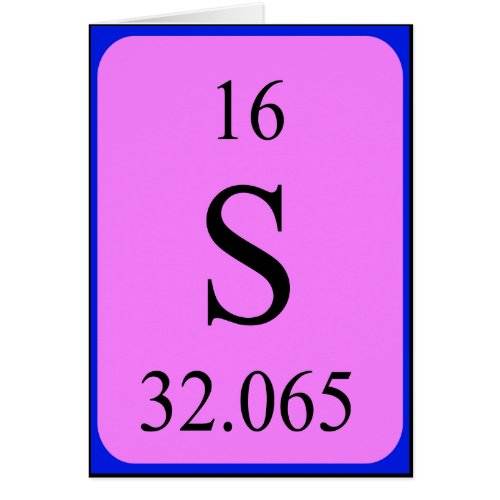 Element 16 card _ Sulphur