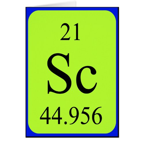 Element 21 card _ Scandium