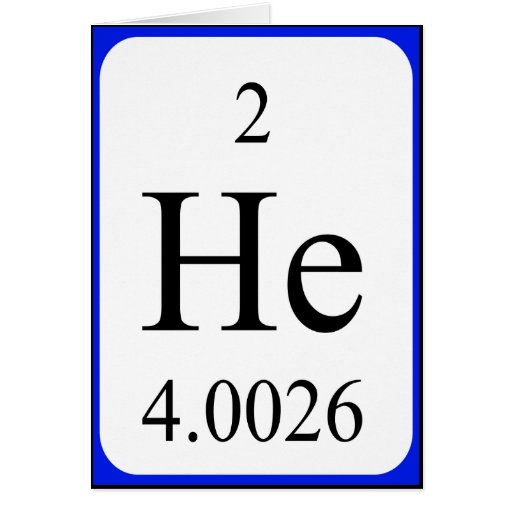 Element 2 card - Helium | Zazzle