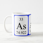 Element 33 white mug - Arsenic (Left)