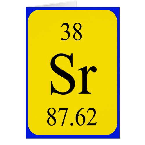 Element 38 card _ Strontium