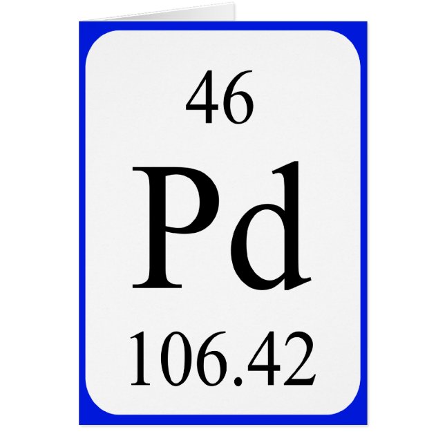 Element 46 card - Palladium white (Front)
