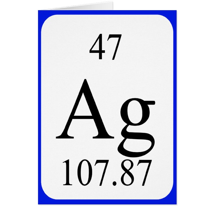 Element 47 card - Silver white | Zazzle