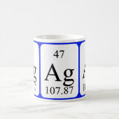 Element 47 white mug - Silver (Center)