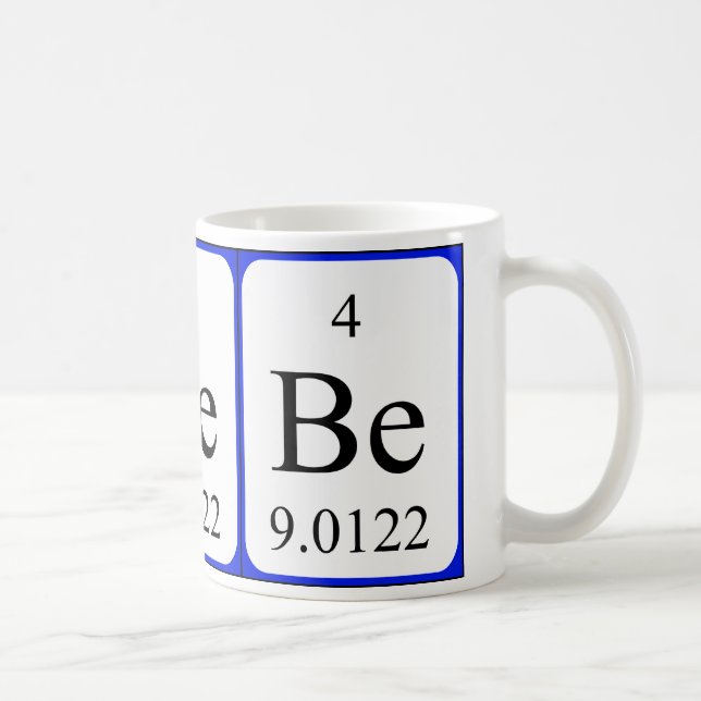 Element 4 white mug - Beryllium (Right)