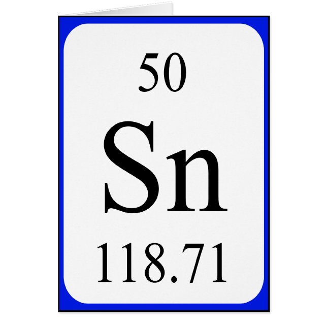 Element 50 card - Tin white (Front)