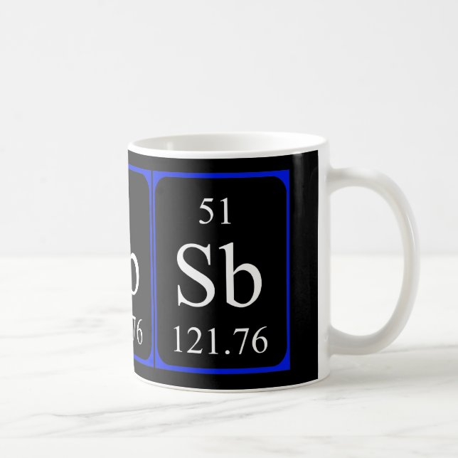 Element 51 mug - Antimony black (Right)