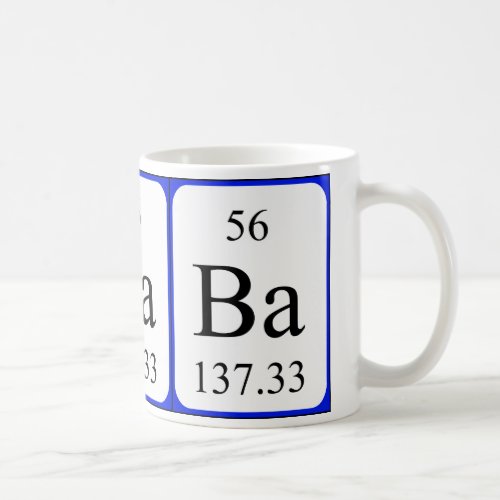 Element 56 white mug _ Barium