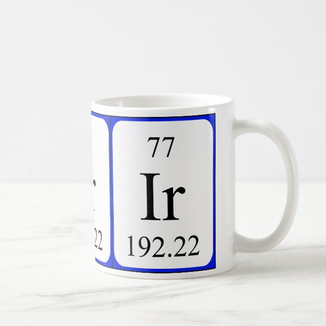 Element 77 white mug - Iridium (Right)