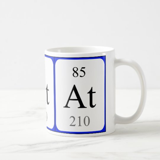 Element 85 white mug - Astatine