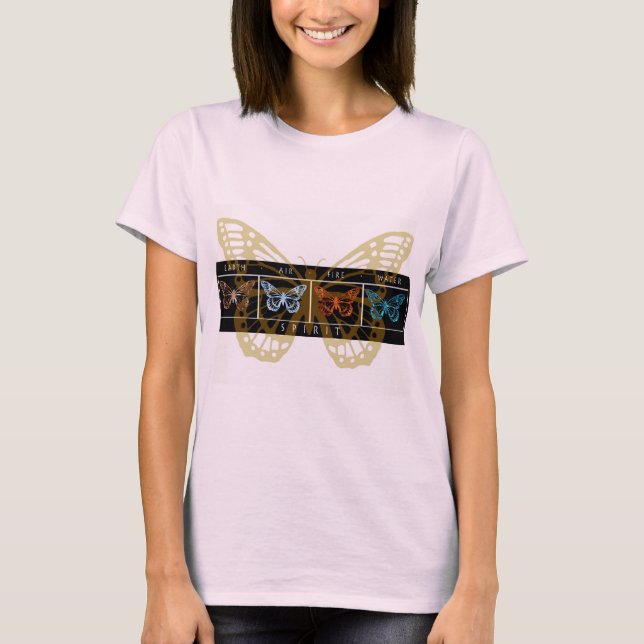 Element Butterflies (different Position on shirt) T-Shirt (Front)