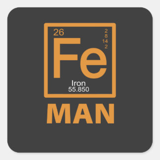 Element Iron Fe Square Sticker