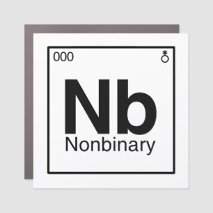 Element NB - Nonbinary Periodic Table Car Magnet