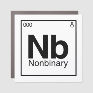 Element NB - Nonbinary Periodic Table Car Magnet