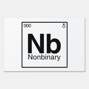 Element NB - Nonbinary Periodic Table Sign