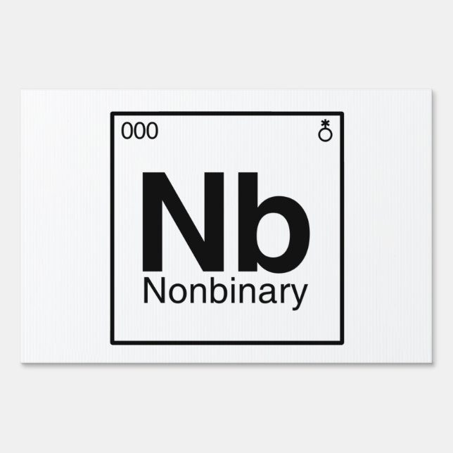 Element NB - Nonbinary Periodic Table Sign (Front)