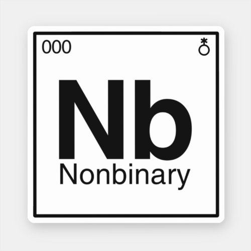 Element NB _ Nonbinary Periodic Table Sticker