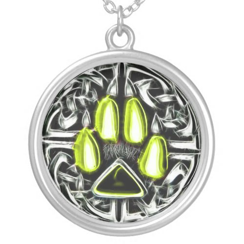 Element of Air Werewolf Protection Amulet Silver Plated Necklace