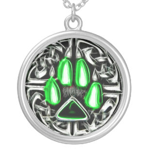 Element of Earth Werewolf Protection Talisman Silver Plated Necklace