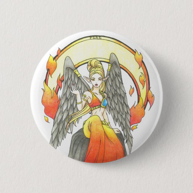 Element of Fire Button (Front)