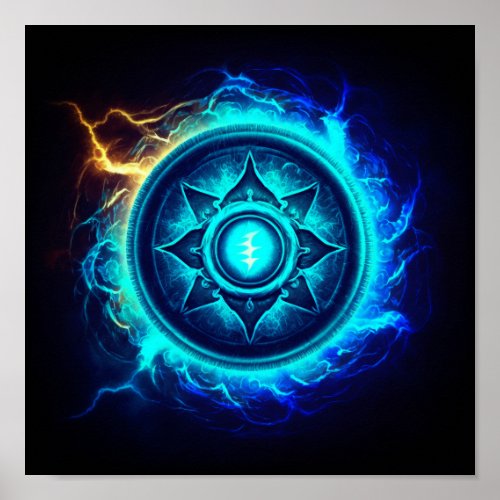 Element of Light The Ajna Third Eye Chakra  Poster