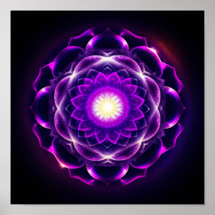 Element of Thought : The Sahasrara / Crown Chakra Poster