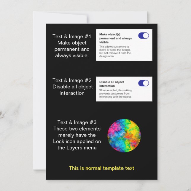 Element Properties - Test Card (Front)