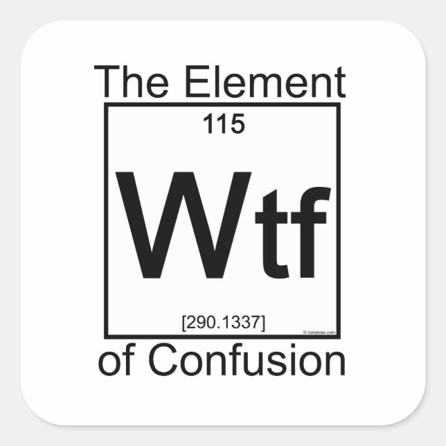 Element WTF Square Sticker (Front)
