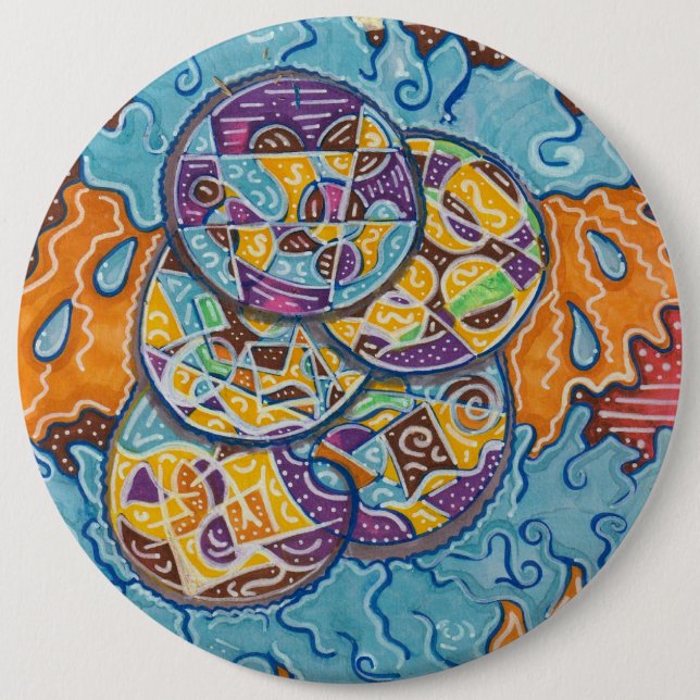 Elemental Abstract Surf Button (Front)