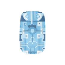 Elemental Blue Geometric Pattern No1