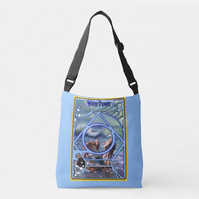 Elemental card design of Water Crossbody Bag (Front)