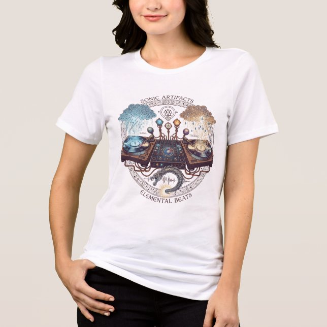 🎧 Elemental DJ – Master of Sound & Storms T-Shirt Tri-Blend Shirt (Front)