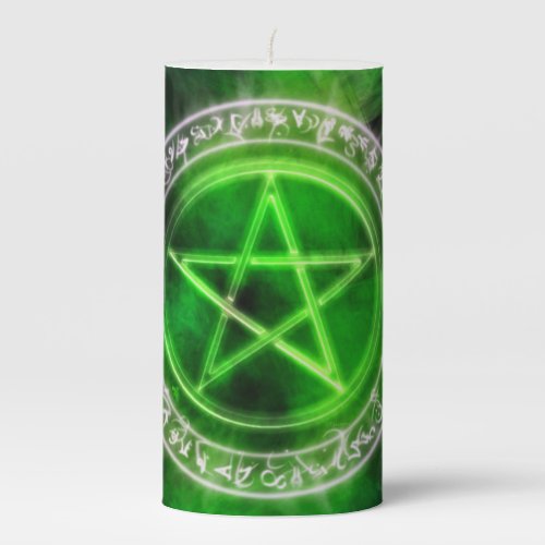 Elemental Earth Pentacle Pagan Witchcraft Pillar Candle