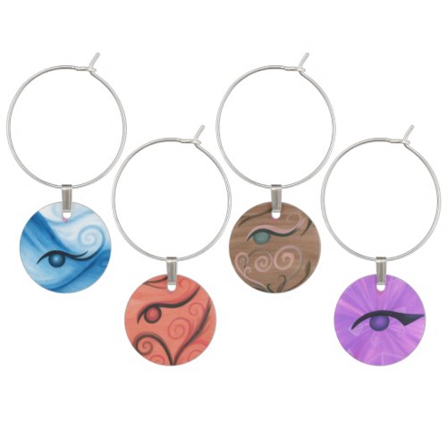 Elemental eyes wine charms