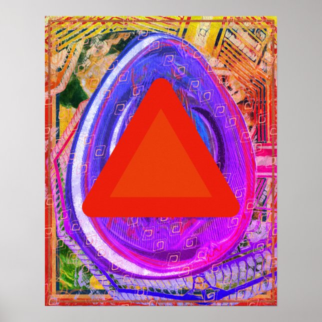 Elemental Fire within Ether Meditation Aid Tattva Poster (Front)